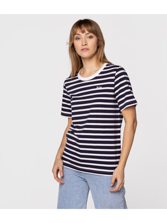 Lee Cooper Lee Cooper T-Shirt KARMEN Granatowy Regular Fit