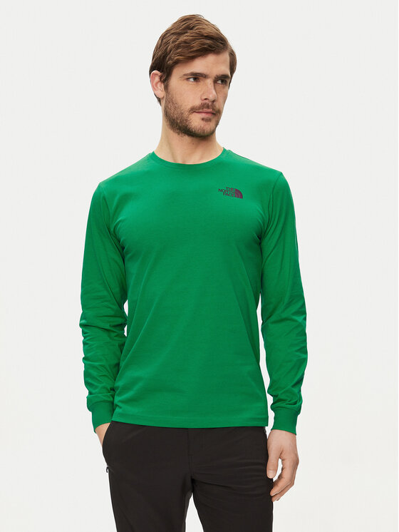 The North Face The North Face Тениска с дълъг ръкав Redbox NF0A87NN Зелен Regular Fit