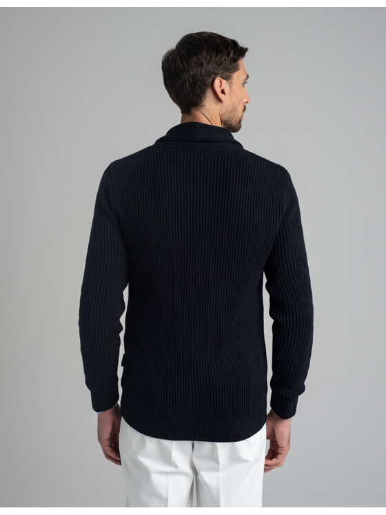 Borgio Borgio Kardigan magnano_g Granatowy Regular Fit