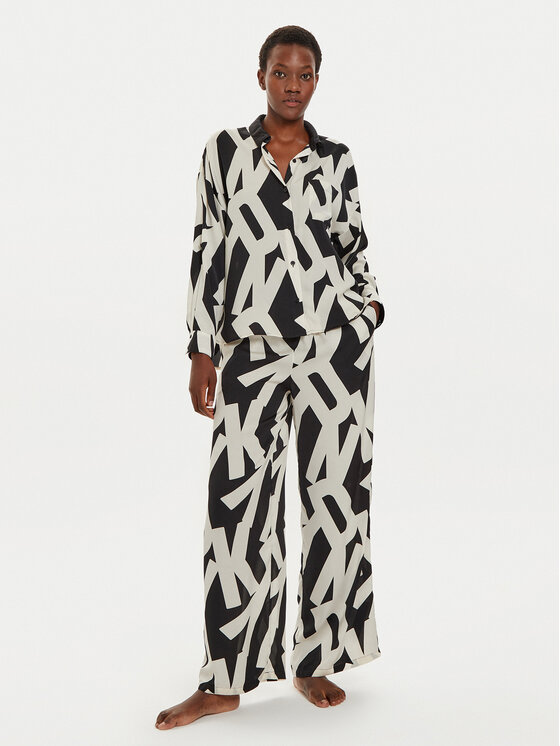 DKNY DKNY Marškinių ir kelnių komplektas YI90019 Smėlio Regular Fit