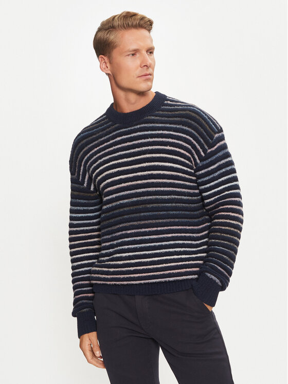 BOSS Boss Džemper 50523580 Tamnoplava Regular Fit