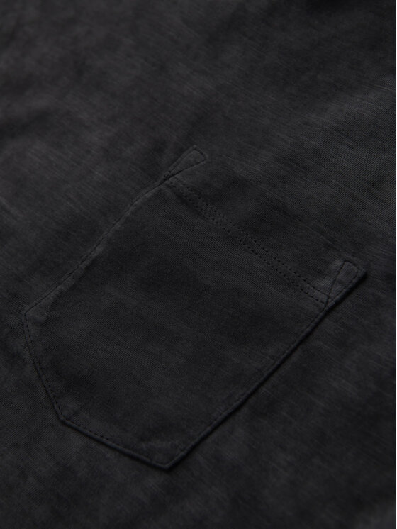 Ombre Ombre T-Shirt OM-TSWT-0242 Czarny Regular Fit