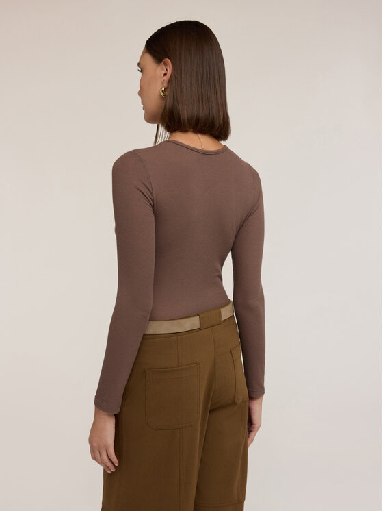 Motivi Motivi T-shirt G381W003433N022 Marrone Regular Fit