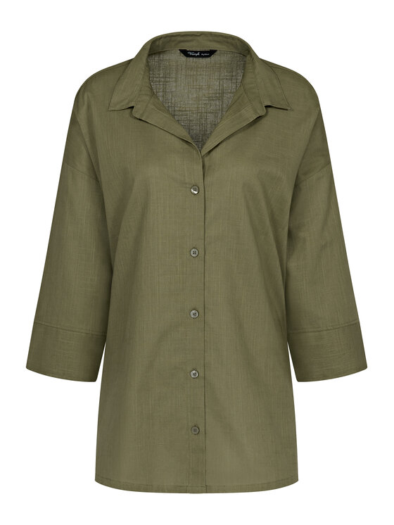 Triumph Triumph Πουκάμισο Summer 10222569 Πράσινο Oversize