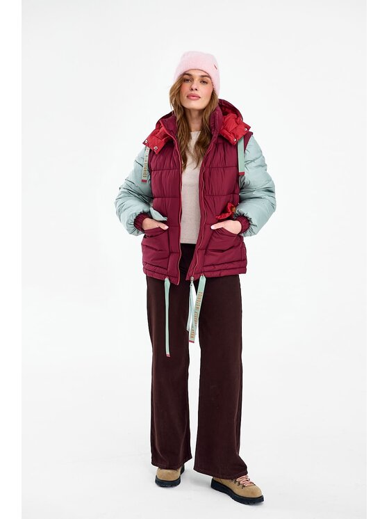 NAOKO NAOKO Kurtka zimowa Vinterra Bordowy Regular Fit