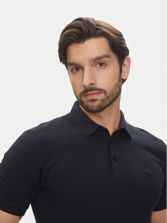 Lindbergh Lindbergh Polo 30-404020 Granatowy Relaxed Fit