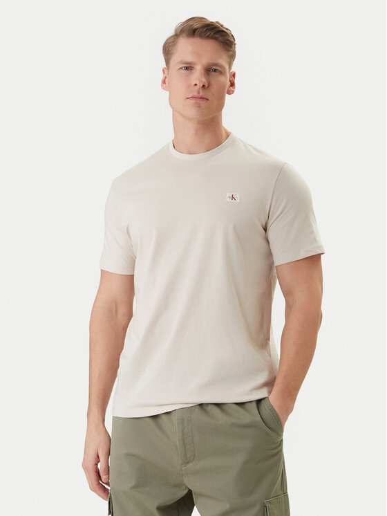 Calvin Klein Jeans Tricou LV04RC272G Écru Regular Fit