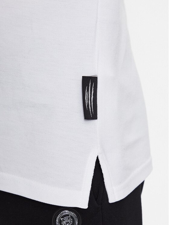 Plein Sport Plein Sport Polo Tiger SACC MTK6047 STE003N Bianco Regular Fit