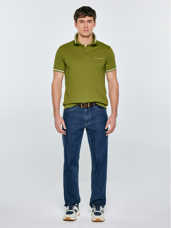 BIG STAR BIG STAR Polo WLADYM Zielony Basic Fit