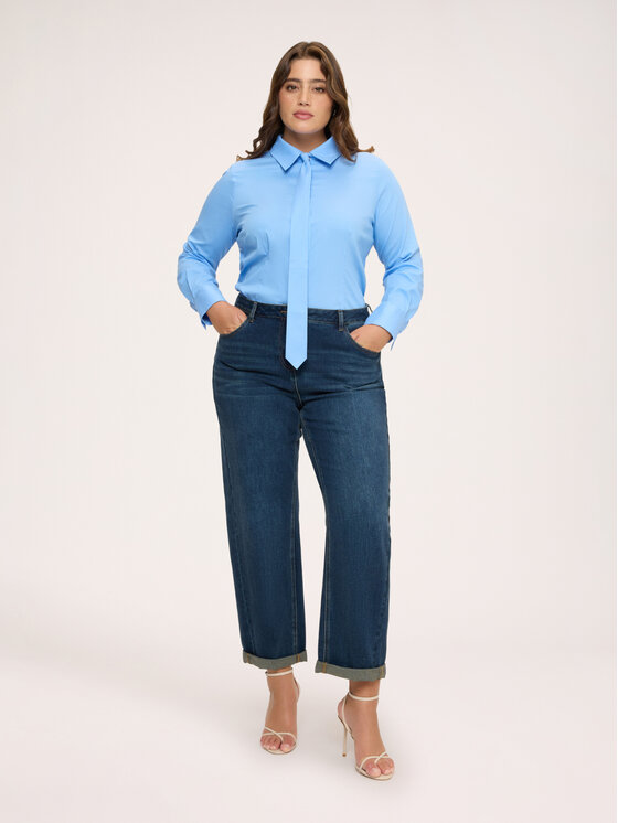 Fiorella Rubino Fiorella Rubino Koszula 5006T001521N004 Turkusowy Regular Fit