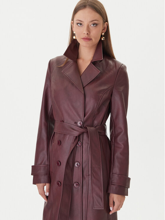 Bardot Bardot Cappotto di transizione 59899JB4 Bordeaux Regular Fit