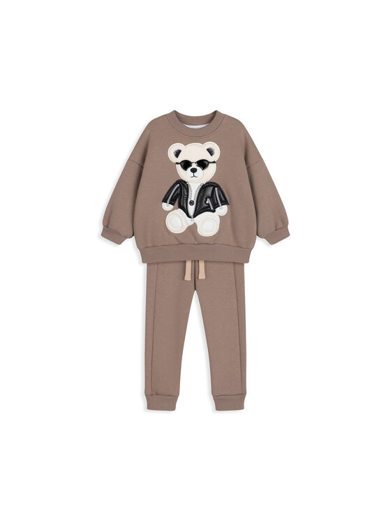 Bejbi Story Bejbi Story Bluza Jackson Teddy Brązowy Oversize