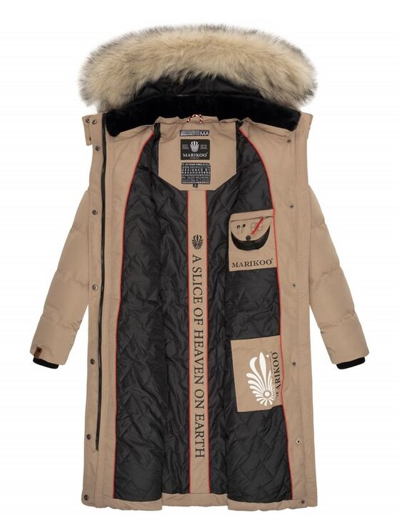 Marikoo Marikoo Kurtka zimowa Schneesternchen Brązowy Casual Fit
