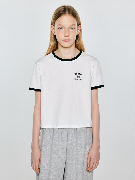 BIG STAR BIG STAR T-Shirt LILLIA Biały Basic Fit
