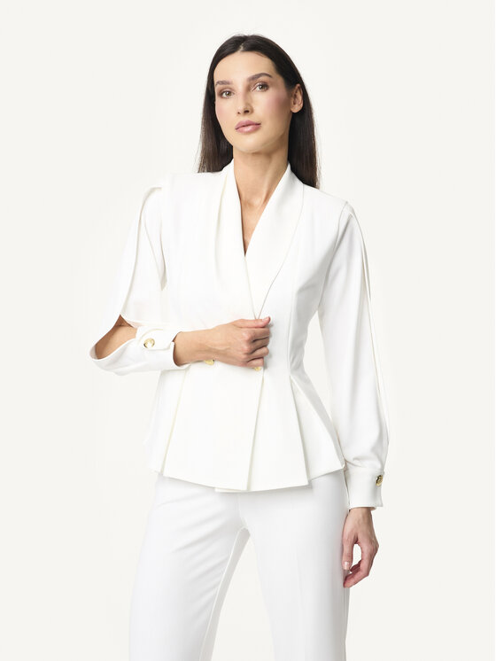 KMX KMX Marynarka 107770009 Écru Fitted Fit