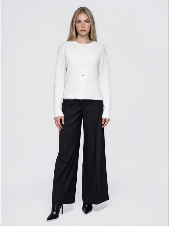 Ombre Ombre Sweter OW-SW-E0064 Beżowy jasny Relaxed Fit