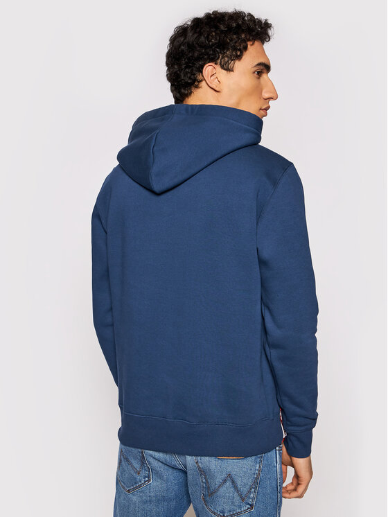 Alpha Industries Alpha Industries Bluza Basic Hoody Small Logo 196318 Granatowy Regular Fit