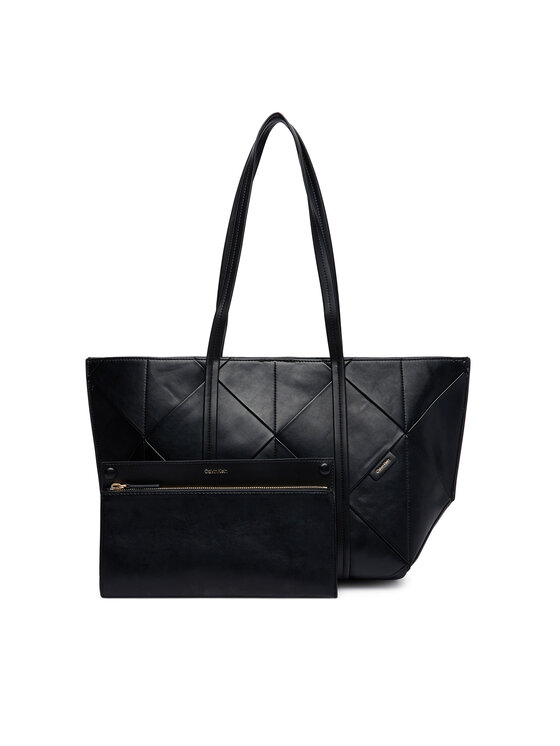 Calvin Klein Calvin Klein Kabelka Woven Medium Carryall LV04F3548G Čierna