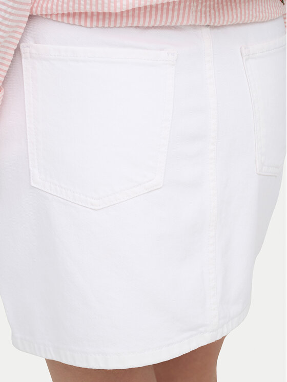 ONLY ONLY Φούστα τζιν Stella 15339630 Λευκό Regular Fit