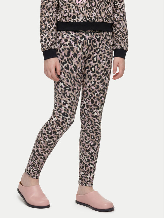 Guess Colanți J6YB10 0K3931 Bej închis Slim Fit
