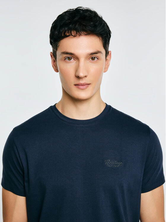 BIG STAR BIG STAR T-Shirt SERER Granatowy Basic Fit