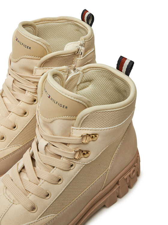 Tommy Hilfiger Tommy Hilfiger Trzewiki Lace-Up Bootie T3A5-33602-1698 S Beżowy
