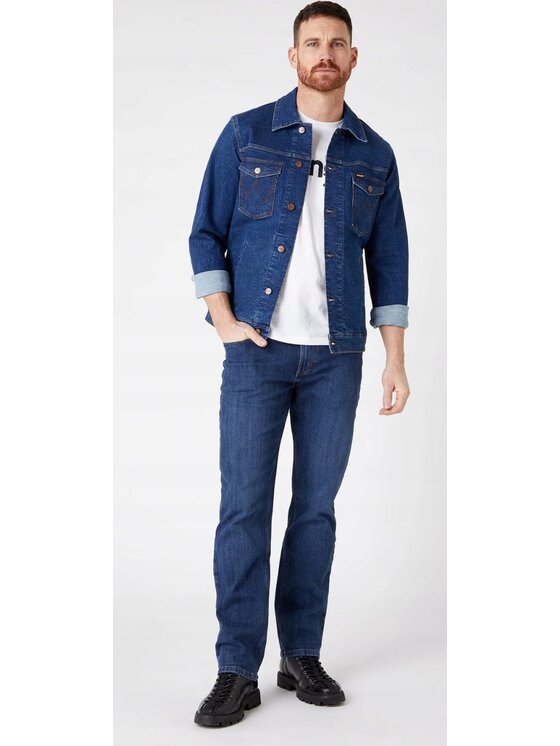 Wrangler Wrangler Jeansy Straight Niebieski Regular Fit