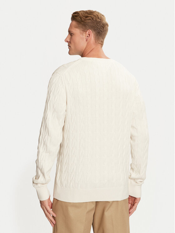 Tommy Hilfiger Tommy Hilfiger Πουλόβερ MW0MW33132 Λευκό Regular Fit