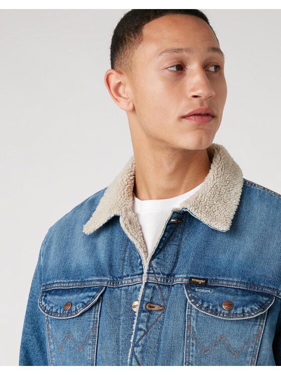 Wrangler Wrangler Giubbotto invernale 124MJ SHERPA Blu Regular Fit