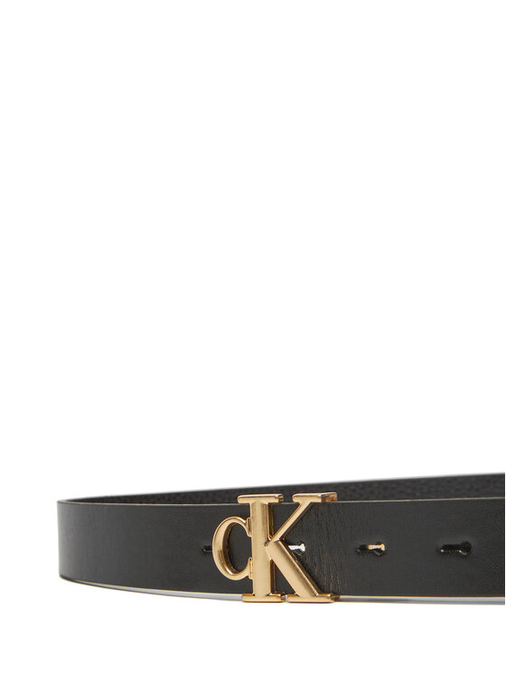 Calvin Klein Calvin Klein Жіночий ремінь Monogram Plaque Buckle 25Mm Rev LV04K7005G Чорний