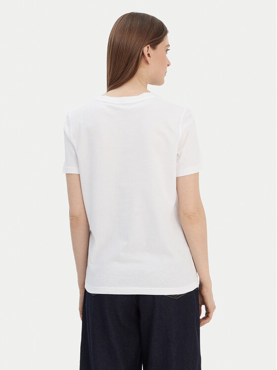 Tommy Hilfiger Tommy Hilfiger T-Shirt Logo WW0WW40276 Bílá Regular Fit