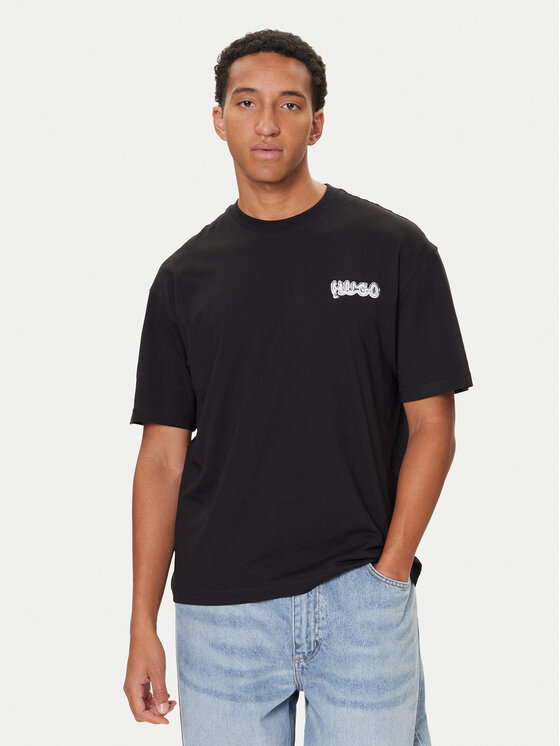 HUGO HUGO T-Shirt Nyrotee 50549769 Černá Loose Fit