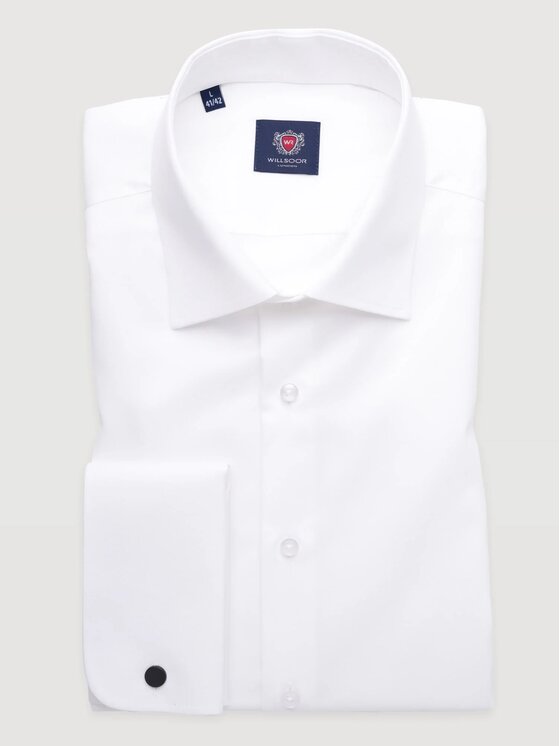 Willsoor Willsoor Koszula 37450sl Biały Slim Fit