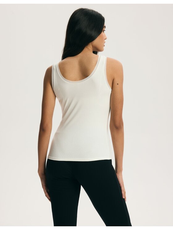 Esotiq Esotiq Top 45189 Biały Regular Fit