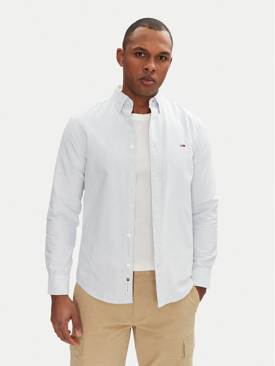 Tommy Jeans Košeľa DM0DM20668 Modrá Slim Fit