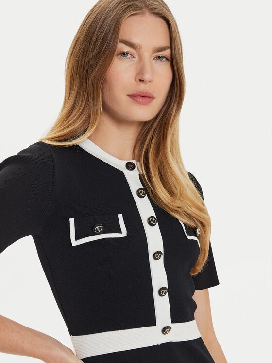 Motivi Motivi Трикотажна сукня 76406000104N Чорний Regular Fit