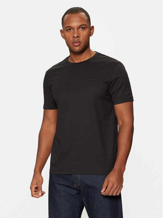 Calvin Klein Calvin Klein T-Shirt Smooth Cotton T-Shirt K10K112229 Czarny Regular Fit