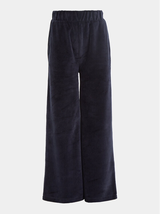Tommy Hilfiger Tommy Hilfiger Melegítő alsó KG0KG07409 M Sötétkék Wide Leg