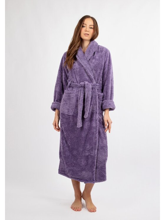 DKaren Lingerie Damski Szlafrok, rozmiar XL, Fioletowy, Eliza Długa