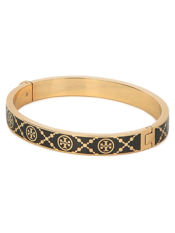 Tory Burch Tory Burch Bransoletka T Monogram Hinge Bracelet 150568 Czarny