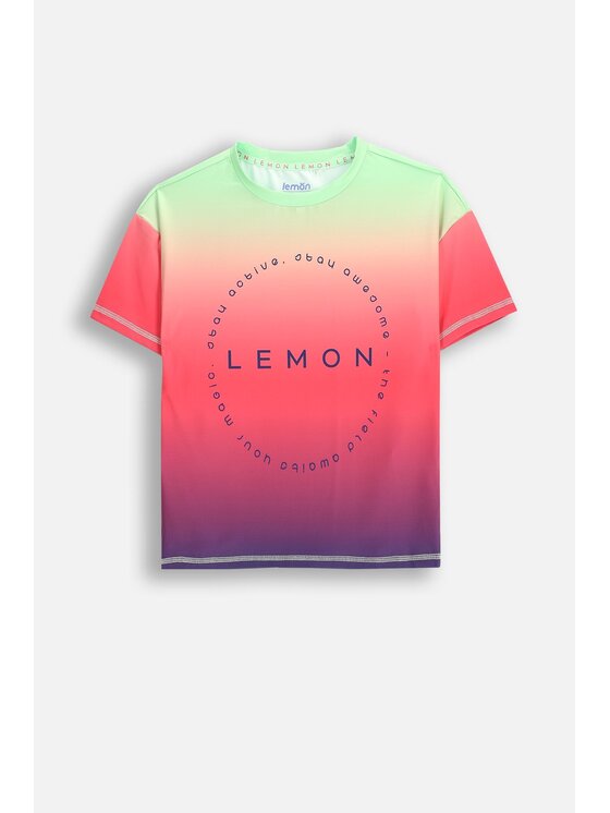 Lemon Explore Lemon Explore T-Shirt WL5143202ACG-022 Kolorowy Regular Fit