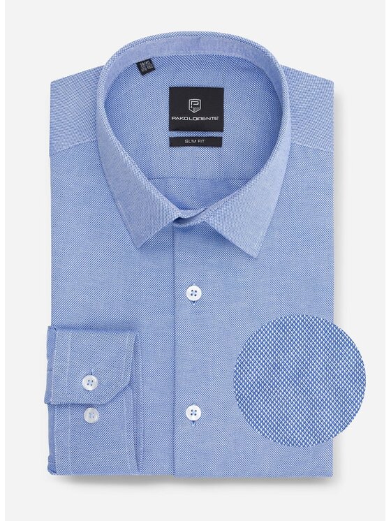 Pako Lorente Pako Lorente Koszula PPLM9-1X-462 Niebieski Slim Fit
