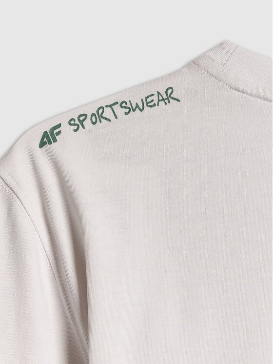 4F 4F T-shirt 4FRSS26TTSHM3814-11S Bianco Regular Fit