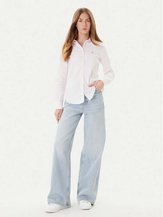 Gant Gant Koszula Shield 4300141 Różowy Slim Fit