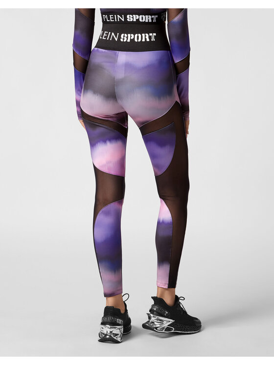 Plein Sport Plein Sport Legginsy 15897 Fioletowy Active Fit