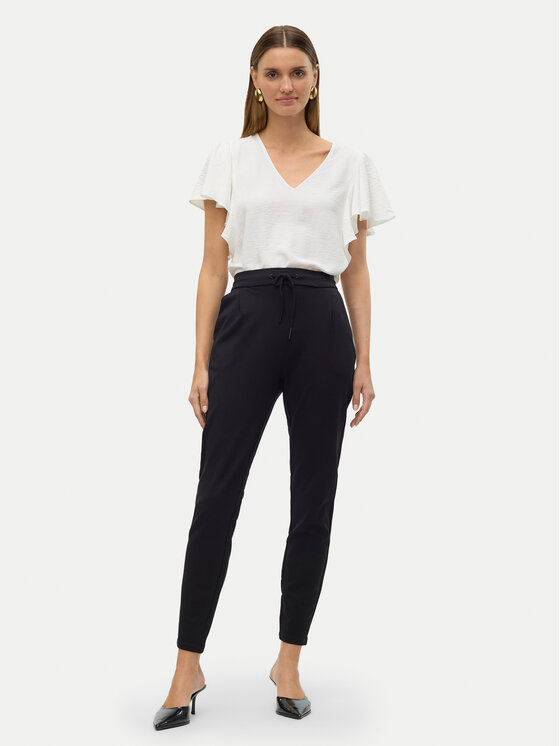 Vero Moda Vero Moda Hlače iz tkanine Eva 10197909 Črna Loose Fit