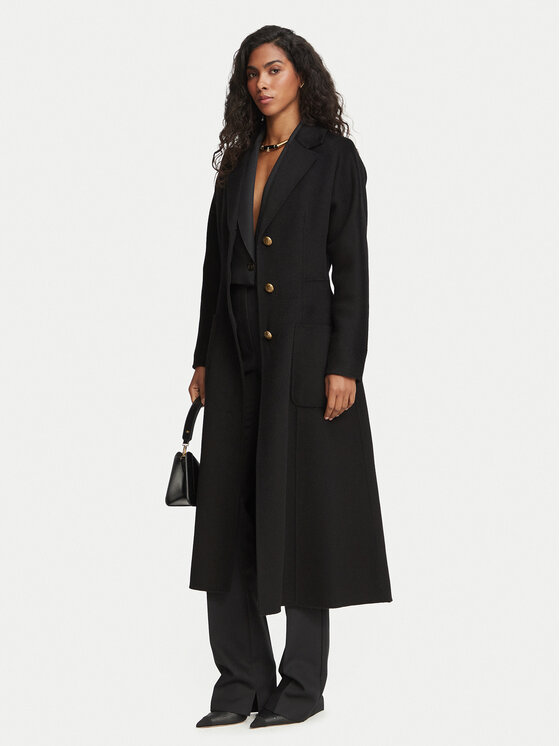 Elisabetta Franchi Elisabetta Franchi Cappotto di lana CP-03D-67E2-V860 Nero Regular Fit