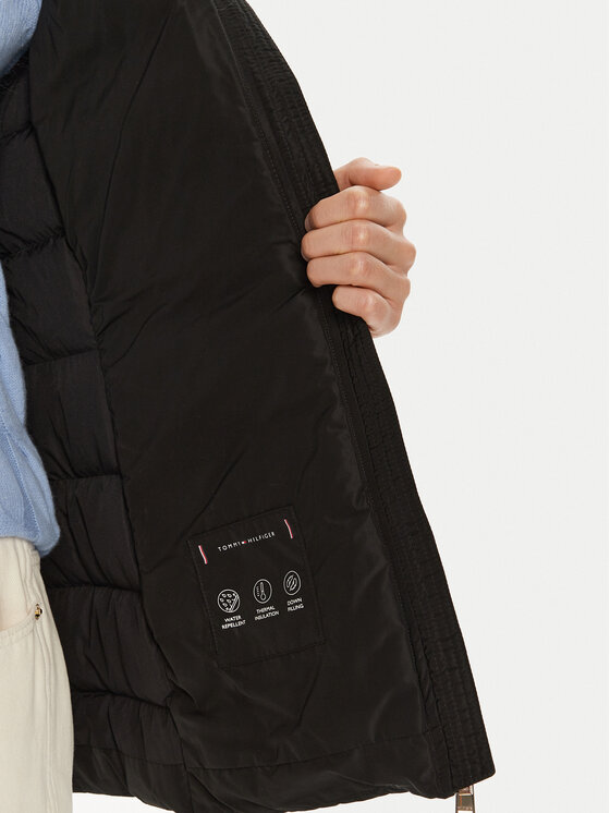 Tommy Hilfiger Tommy Hilfiger Pehelykabát WW0WW43600 Fekete Regular Fit