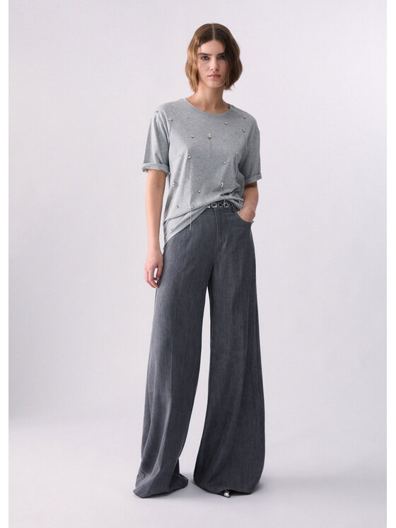 Liu Jo Liu Jo T-shirt WF6398JS904L9349 Grigio Regular Fit