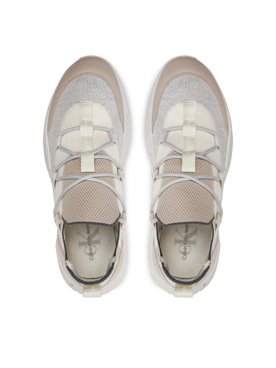 Calvin Klein Jeans Calvin Klein Jeans Sneakers Chunky Vibram Sock Mix Mg Uc YM0YM00962 Écru